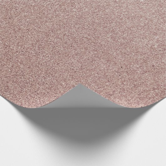 Roos Gouden Glitter Metallic  Girly Sparkly Cadeaupapier (Hoek)