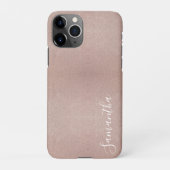Roos Gouden Glitter Metallic Girly Sparkly iPhone Hoesje (Achterkant)