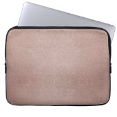 Roos Gouden Glitter Metallic  Girly Sparkly Laptop Sleeve (Voorkant)