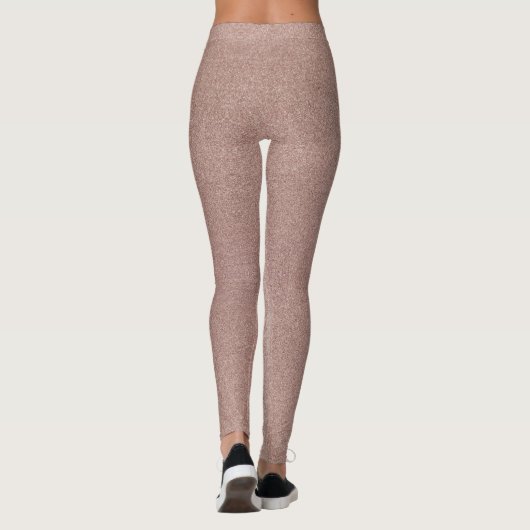 Roos Gouden Glitter Metallic Girly Sparkly Leggings (Achterkant)