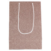 Roos Gouden Glitter Metallic  Girly Sparkly Medium Cadeauzakje (Achterkant)