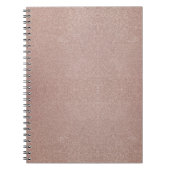 Roos Gouden Glitter Metallic Girly Sparkly Notitieboek (Voorkant)