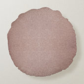 Roos Gouden Glitter Metallic  Girly Sparkly Rond Kussen (Achterkant)