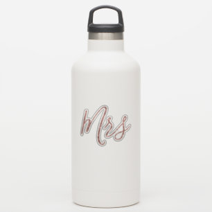 Roos gouden glitter mevrouw vinyl uitgesneden sticker