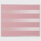 Roos Gouden Glitter Moderne Sjabloon Elegant Metaa Cadeaupapier (Vlak)