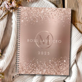 Roos Gouden Glitter Monogram Boss Lady 2025 Planner