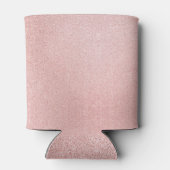 Roos gouden glitter monogram | Girly Modern Sparkl Blikjeskoeler (Achterkant)