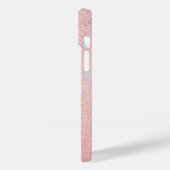 Roos gouden glitter monogram | Girly Modern Sparkl Case-Mate iPhone Case (Achterkant / Links)