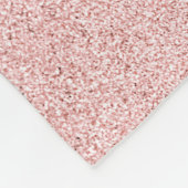 Roos gouden glitter monogram | Girly Modern Sparkl Fleece Deken (Hoek)