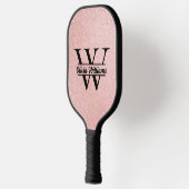Roos gouden glitter monogram | Girly Modern Sparkl Pickleball Paddle (Links)