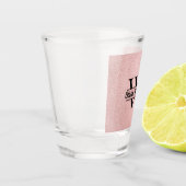 Roos gouden glitter monogram | Girly Modern Sparkl Shot Glas (Links)