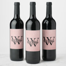 Roos gouden glitter monogram | Girly Modern Sparkl