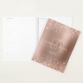 Roos Gouden Glitter Monogram Naam 2026 Planner (Display)