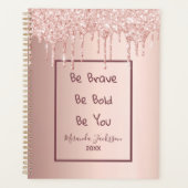 Roos gouden glitter motivatie offerte planner (Voorkant)