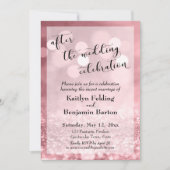 Roos gouden glitter na de bruiloft viering kaart (Voorkant)