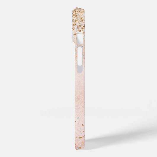Roos gouden glitter naam Case-Mate iPhone case (Achterkant / Links)