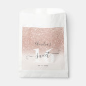 Roos gouden glitter ombre blush roze script Sweet  Bedankzakje (Voorkant)