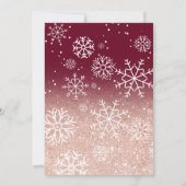 Roos gouden glitter ombre bordeauxsneeuw Sweet 16 Kaart (Achterkant)
