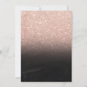 Roos gouden glitter ombre krijtbord Oh baby shower Kaart (Achterkant)