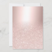 Roos gouden glitter ombre metallic folie verloving kaart (Achterkant)