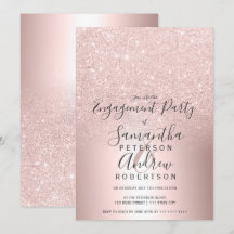 Roos gouden glitter ombre metallic folie verloving