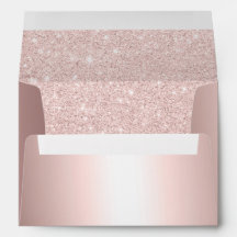 Roos gouden glitter ombre metallic trouwadres