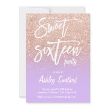 roos gouden glitter ombre paarse typografie Sweet 