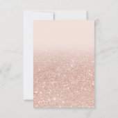 Roos gouden glitter ombre RSVP blush roze Sweet 16 Kaart (Achterkant)
