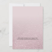 Roos gouden glitter ombre wintervakantie bruiloft save the date (Achterkant)