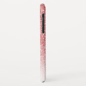 Roos gouden glitter ombre zwart script naam Case-Mate iPhone case (Achterkant/links)