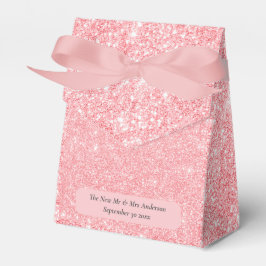 Roos gouden glitter Pas getrouwd bruiloft dank u Bedankdoosjes