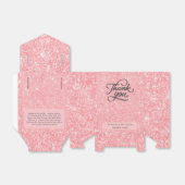 Roos gouden glitter Pas getrouwd bruiloft dank u Bedankdoosjes (Uitgevouwen)