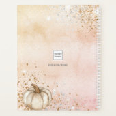 Roos gouden glitter pompoen familie maaltijd 2025 planner (Achterkant)