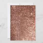 Roos Gouden Glitter Pompoen Herfst 1e Verjaardag Kaart (Achterkant)