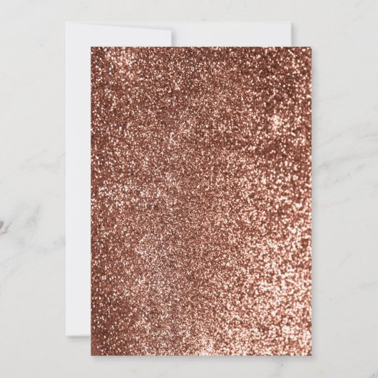 Roos Gouden Glitter Pompoen Herfst 1e Verjaardag Kaart (Achterkant)