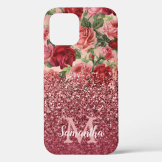 Roos Gouden Glitter  Rood Roze Rose Bloemen Case-Mate iPhone Case