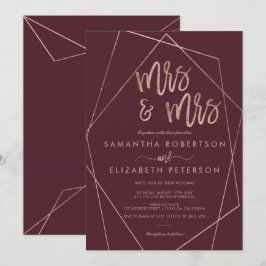 Roos gouden glitter rood terrarium lesbische bruil kaart