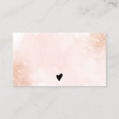 Roos Gouden glitter roze borstel logo dank u Visitekaartje (Achterkant)