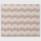 roos gouden glitter, roze folie, kerstinpakpap cadeaupapier (Vlak)