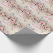 roos gouden glitter, roze folie, kerstinpakpap cadeaupapier (Hoek)