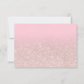 Roos gouden glitter roze foto bedankt Sweet 16 (Achterkant)