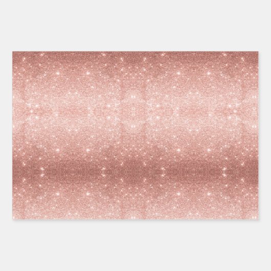 Roos Gouden Glitter, Roze Marmer + Glamouflage Cam Inpakpapier Vel (Voorkant 2)