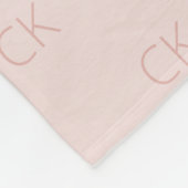 Roos gouden glitter roze monogram initialen luxueu fleece deken (Hoek)