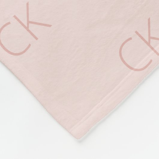 Roos gouden glitter roze monogram initialen luxueu fleece deken (Hoek)