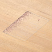 Roos Gouden Glitter Roze Tekst Eerste Heilige Comm Acryl Uitnodigingen (Laagn)