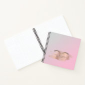 Roos gouden glitter roze trendy moderne make-up ar notitieboek (Binnen)