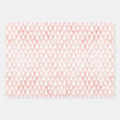 Roos Gouden Glitter Roze Wit +Mauve Kerstcadeau Inpakpapier Vel (Voorkant 2)