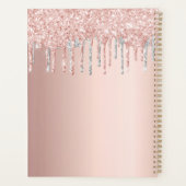 Roos gouden glitter roze zilver 2025 planner (Achterkant)