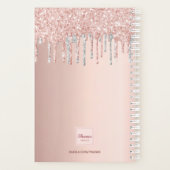 Roos gouden glitter roze zilver 2026 planner (Achterkant)