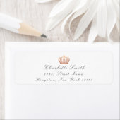 Roos Gouden Glitter RSVP Kroonprinses Bruids Wit Etiket (Insitu)